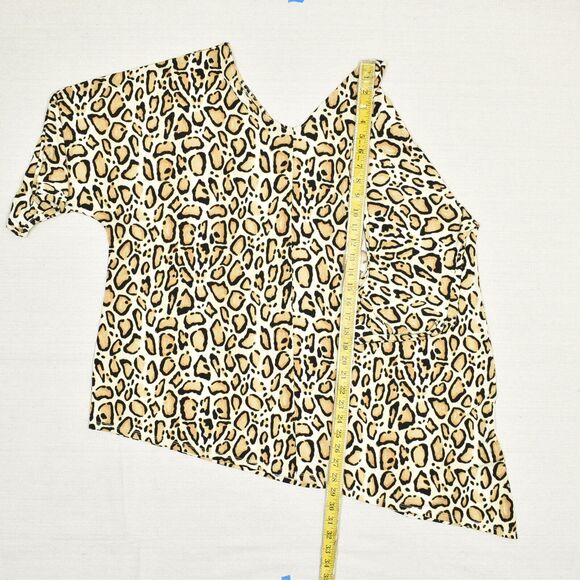Lane Bryant Women Blouse V Neck Polyester Multicolor Size 18/20 Cheetah - Picture 6 of 8
